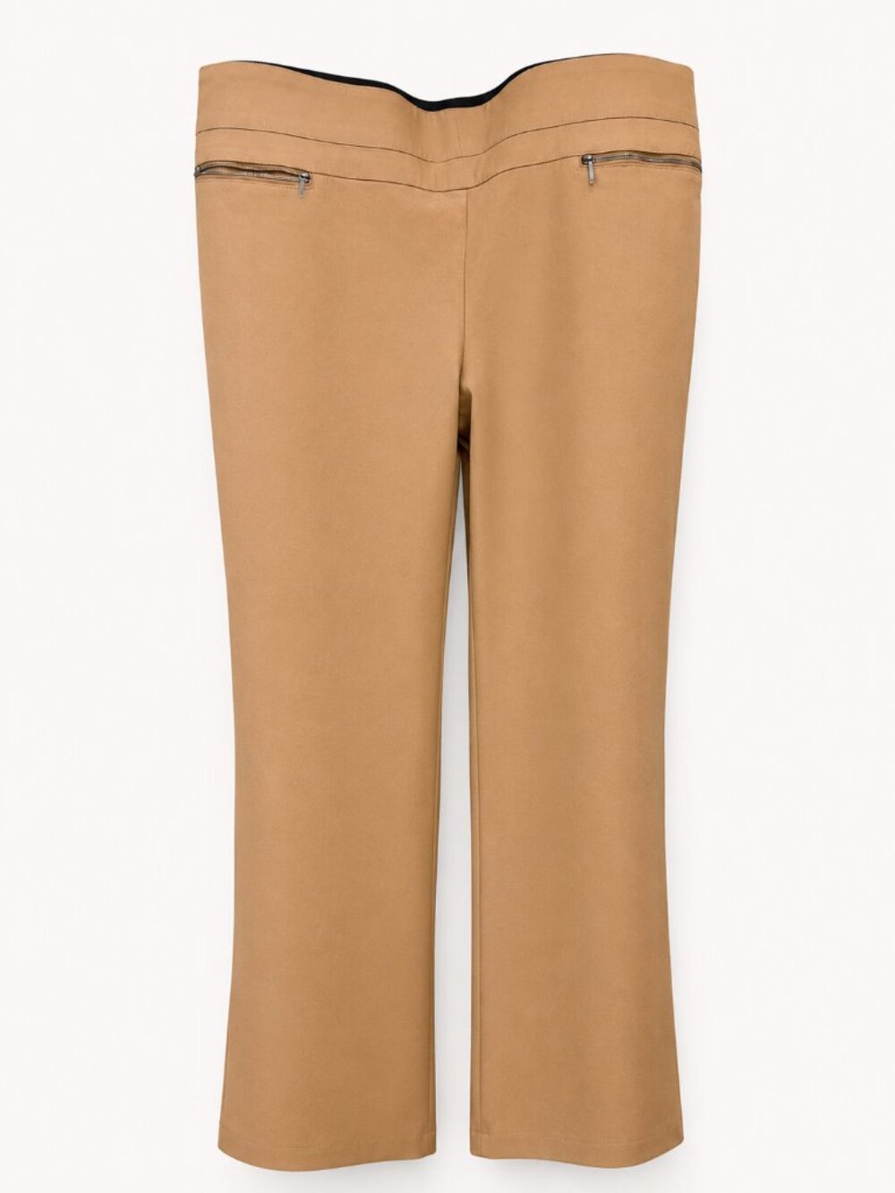EUC Violets & Roses Ruthy Solid Zipper Bootcut Pants Camel Tan 18W